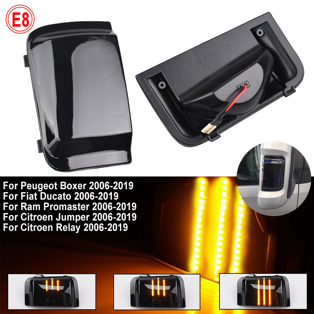 new Dynamic LED turn signal lights in three rows For Peugeot Boxer 2006 2007-2019