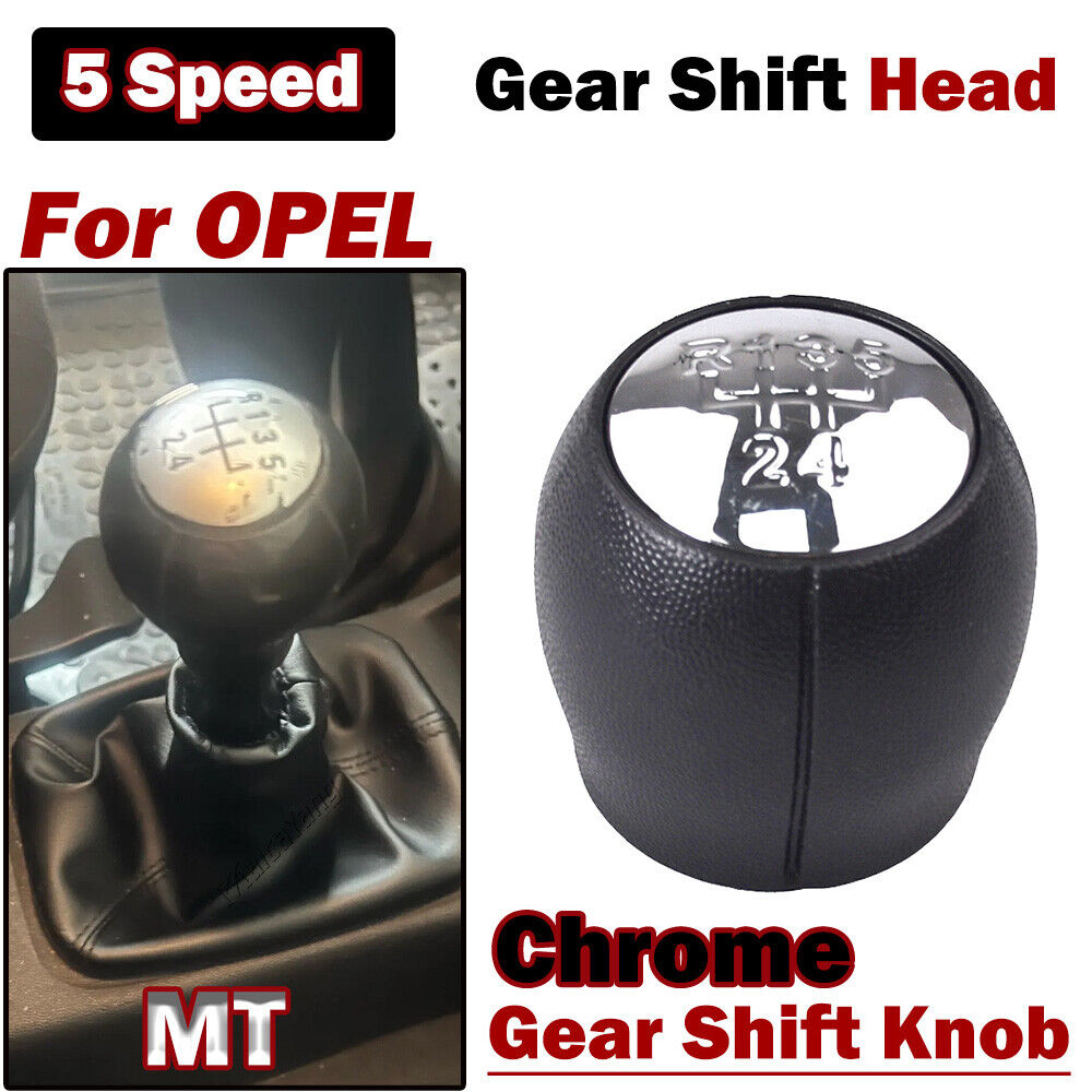 Opel CORSA C/TIGRA B/Combo C Silver Cover Gear Shift Knob MT-5 Speed