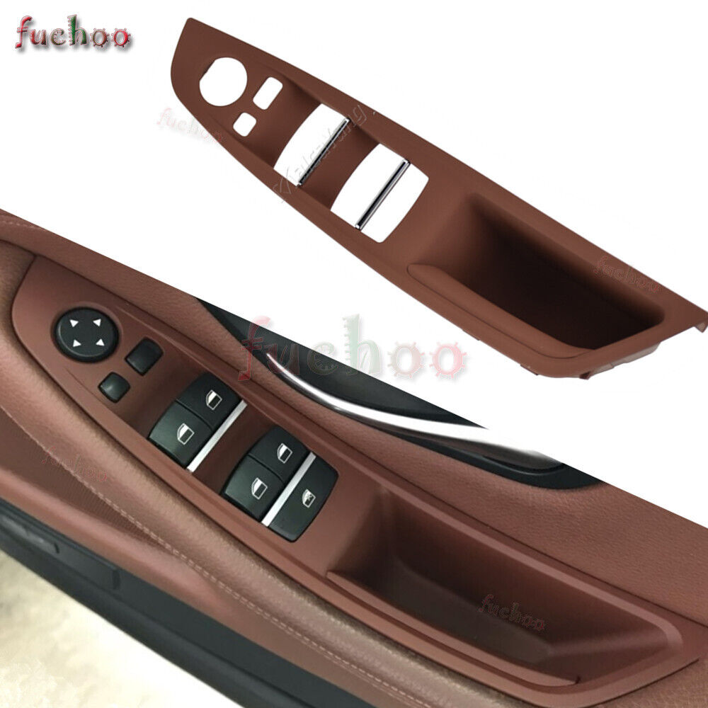 RHD Interior Door Handle Window Panel Cover Trim for BMW 5' F10-F11-F18 Brown