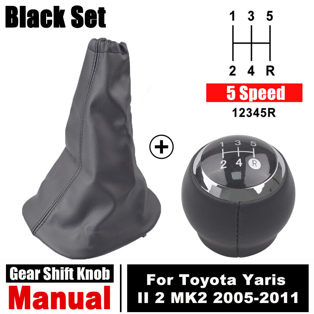 Manual Gear Shift Knob Gaiter Speed Toyota Yaris II 2 MK2 2005-2011