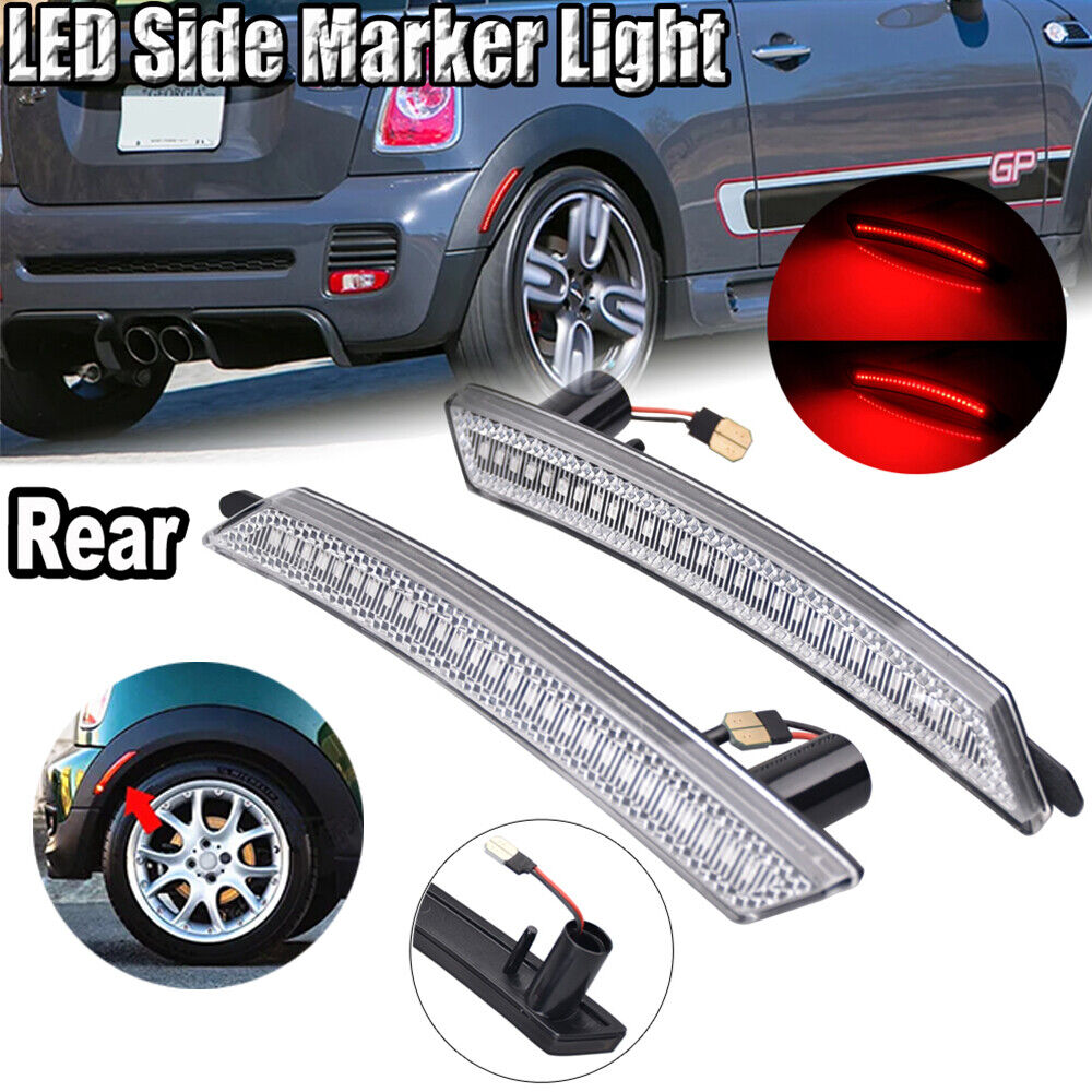 Rear Clear Car LED Side Marker Light for BMW Mini Cooper R58