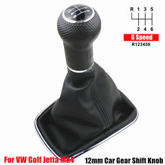 Black MT Gear Shift Knob With Shifter Knob For Volkswagen Mk4 Jetta Bora