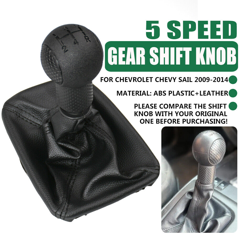 5-Speed Gear Shift Knob Lever Boot Cover for Chevrolet Chevy Sail (2009-2014)