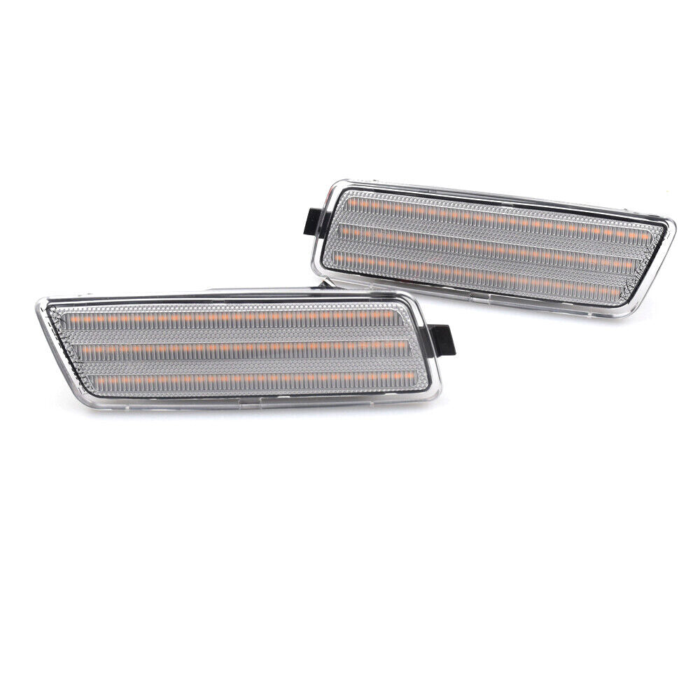 1 Pair Clear LED Front Side Marker Lights - Dynamic Fit For 2008 Volkswagen R32