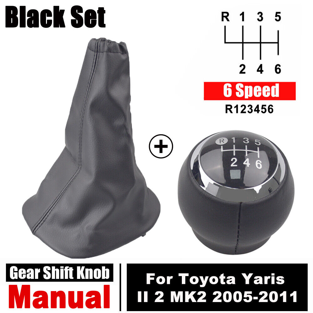 Manual Gear Shift Knob Gaiter Speed Toyota Yaris II 2 MK2 2005-2011