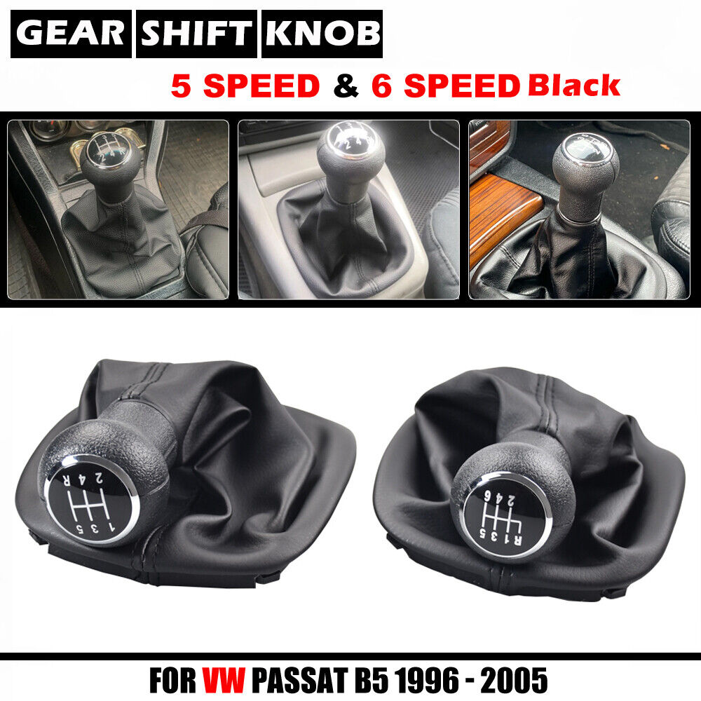 MT Speed Gear Shift knob with gaiter boot cover for VW Passat B5 1996-2005