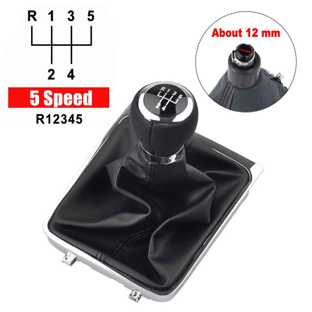 Manual Gear Shift Speed Knob Lever Stick Gaiter Boot Cover For Volkswagen