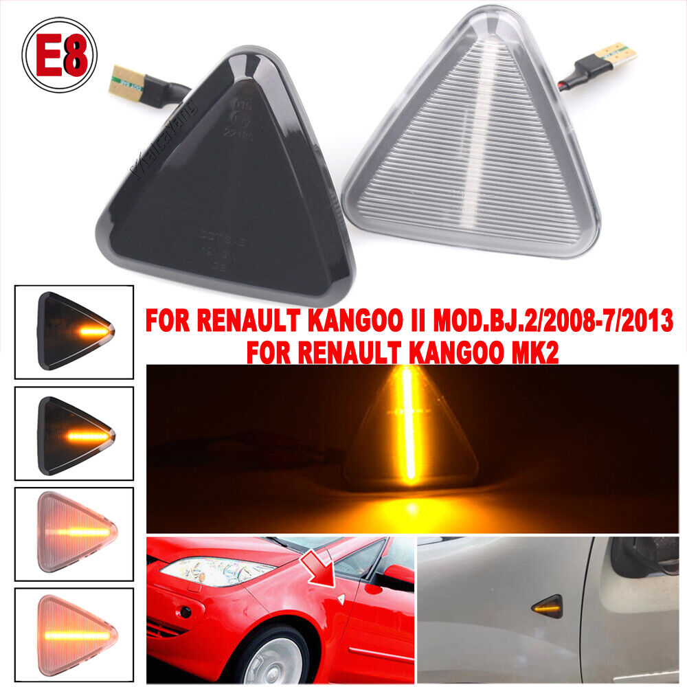 new Amber Front LED Side Marker Light For Renault Kangoo II 2008 2009 2010 2011-2013