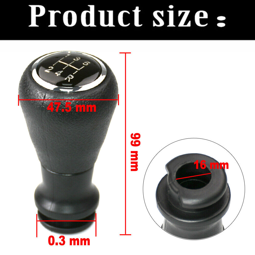 Citroen C2 Black Gear Shift Knob Shift Boot 5 Speed