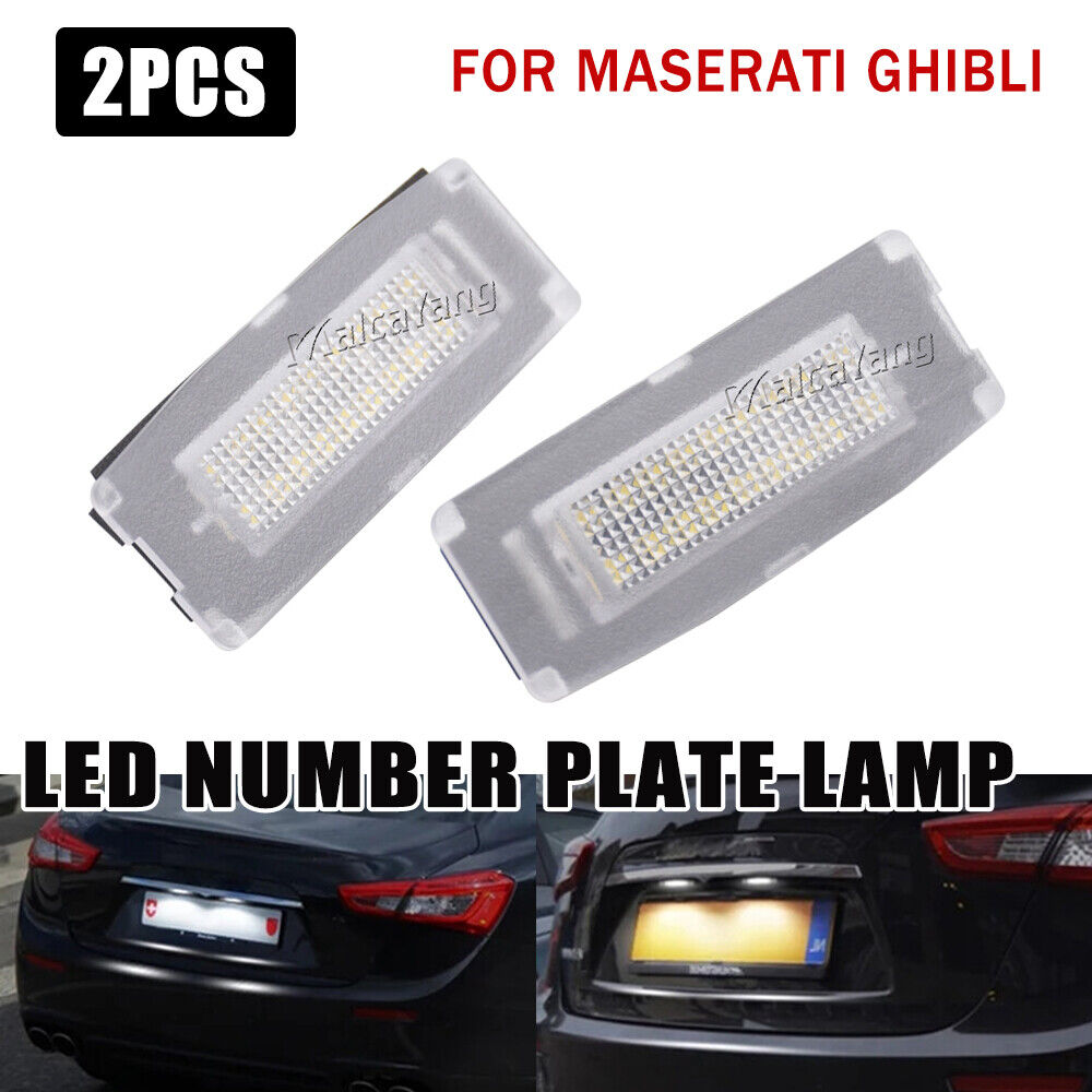 Maserati Ghibli M157 LED License Plate Light Tag Lamp 2014-2020