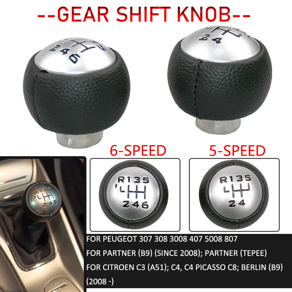 Speed Black Gear Stick Shift Knob for Peugeot 307