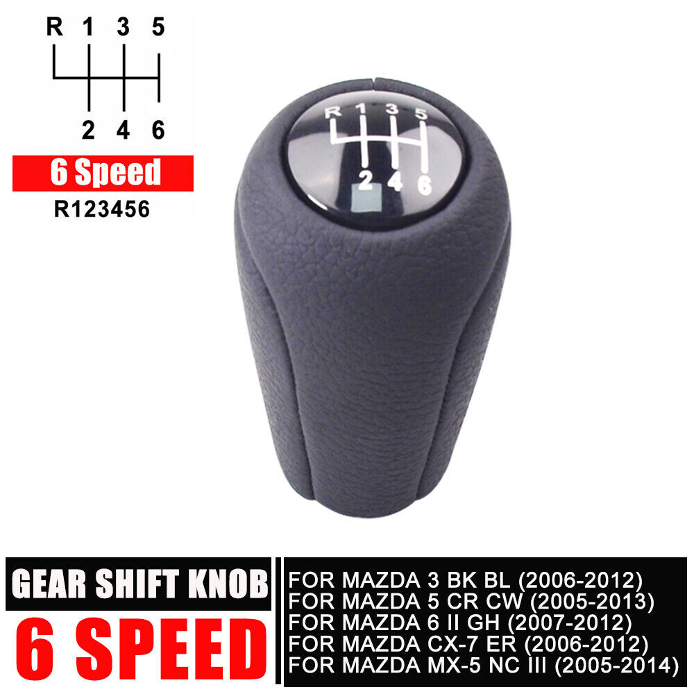 Mazda 3 5/6-Speed Manual Gear Shifter Knob, Black - 2006-2012 CX-7 ER