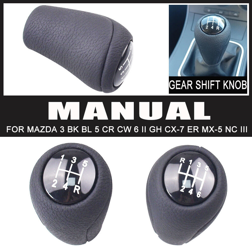 Mazda 3 5/6-Speed Manual Gear Shifter Knob, Black - 2006-2012 CX-7 ER