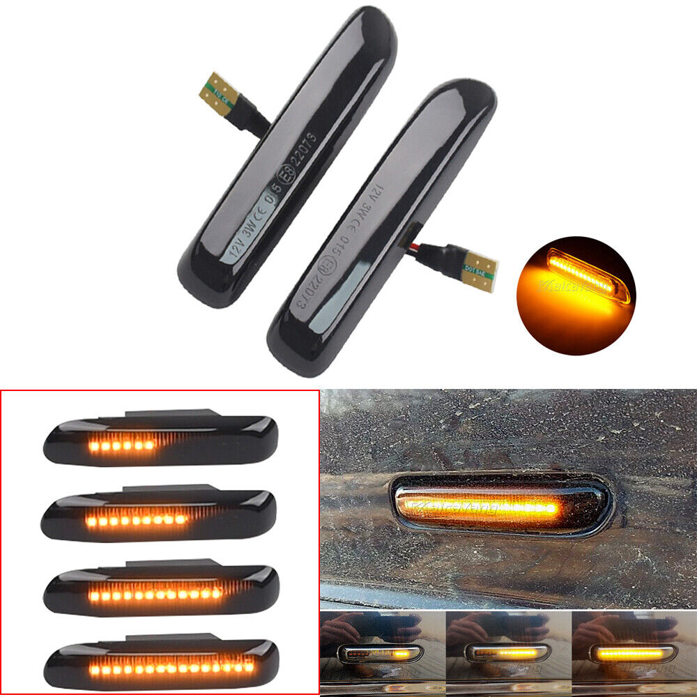 LED Amber Side Marker Fender for BMW 3 Series E46 Coupe Limo