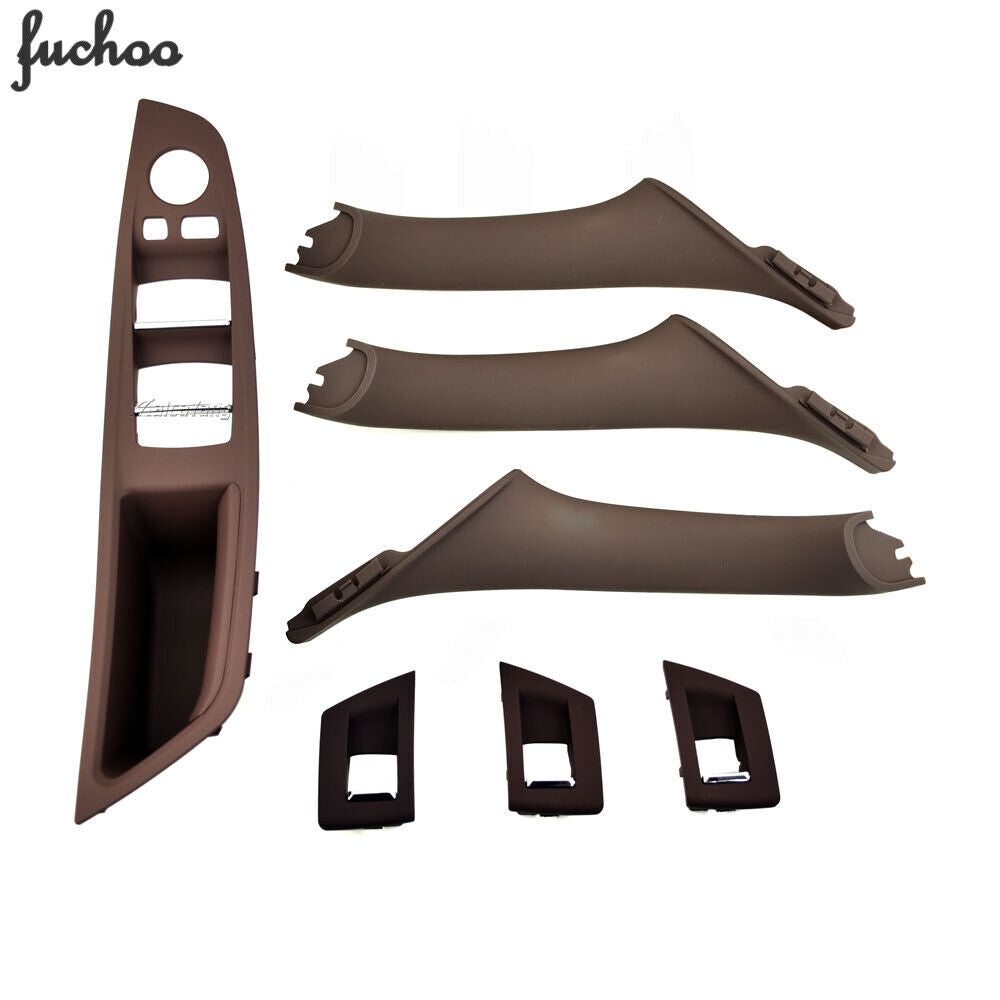 7-Piece Door Handle Panel Trim Set for BMW 5' F10 F11 F18 10-16 LHD