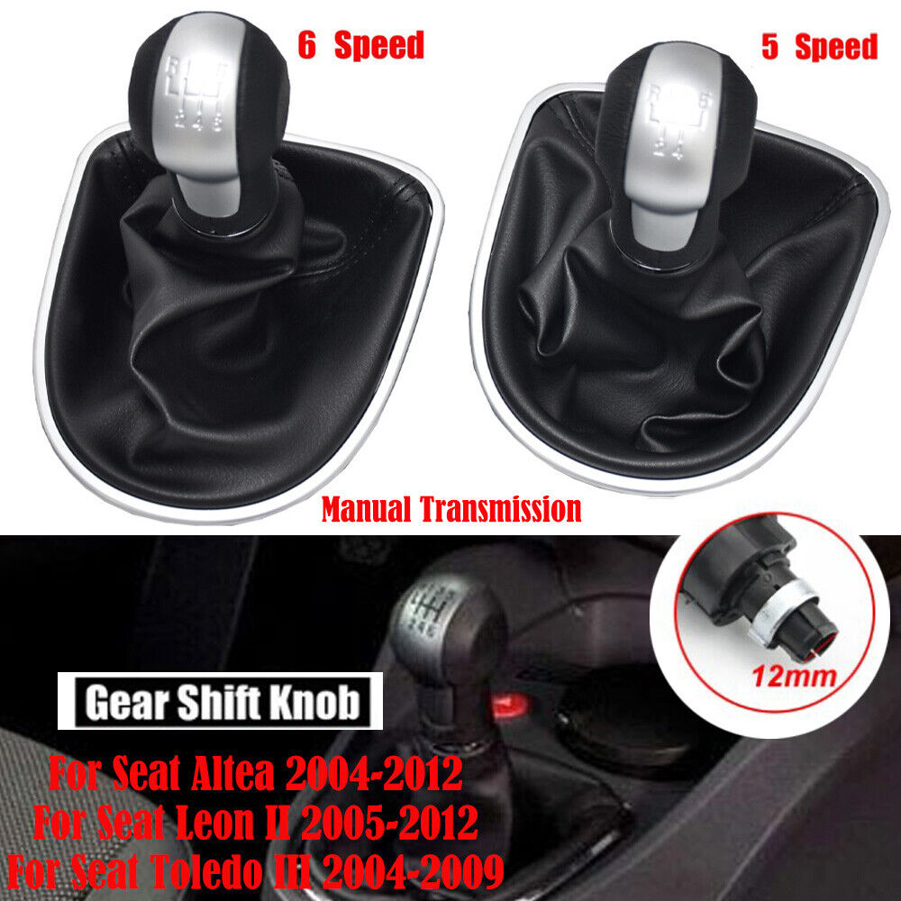 Gear Shift Knob Lever Shifter Cover For Seat Leon II Toledo