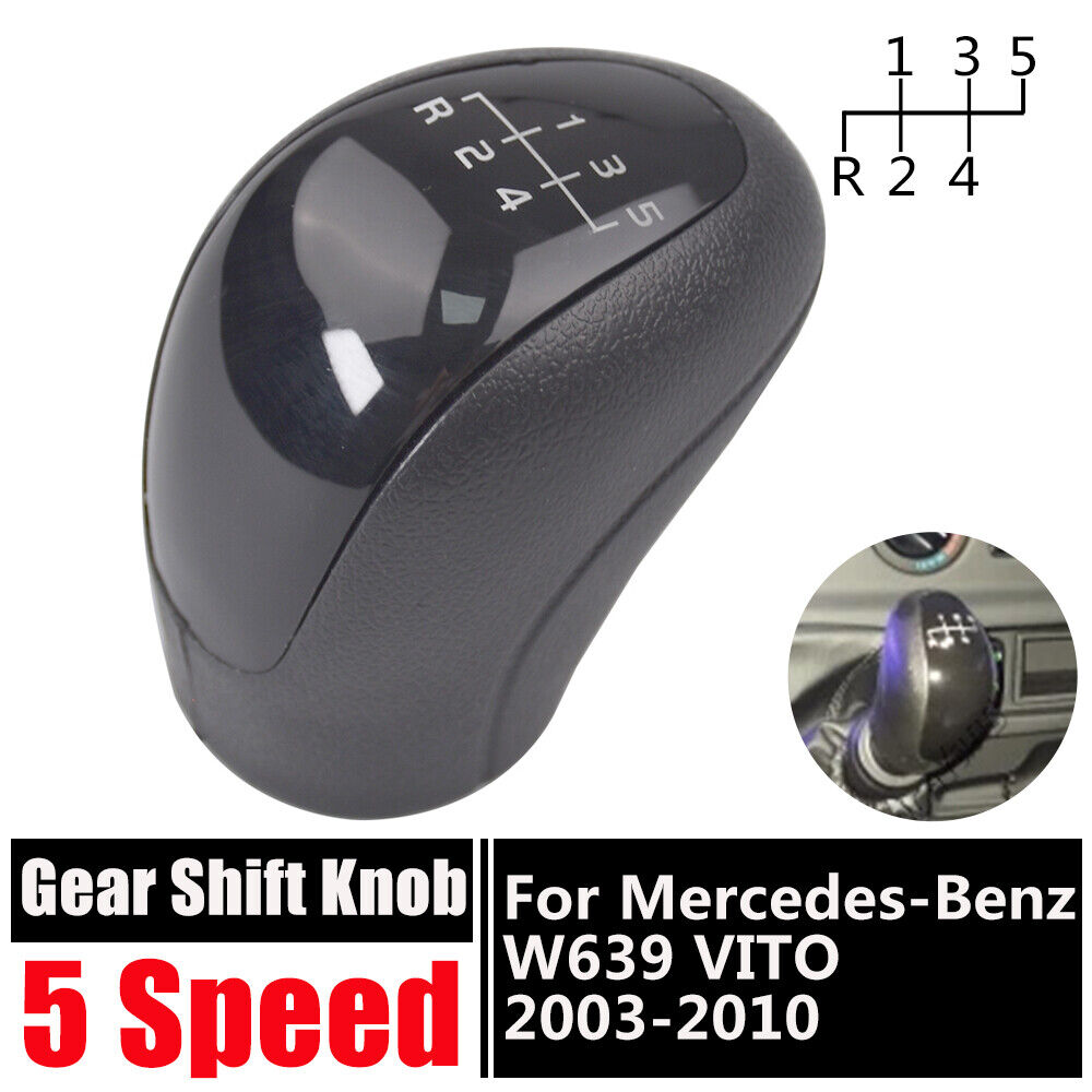 Black Gear Shift Knob Gaitor Boot for Mercedes-Benz W639 VITO Speed