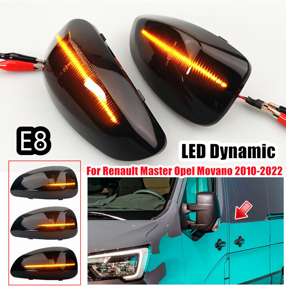 Renault Interstar LED Turn Signal Light with Dynamic Smoke Effect for Cars