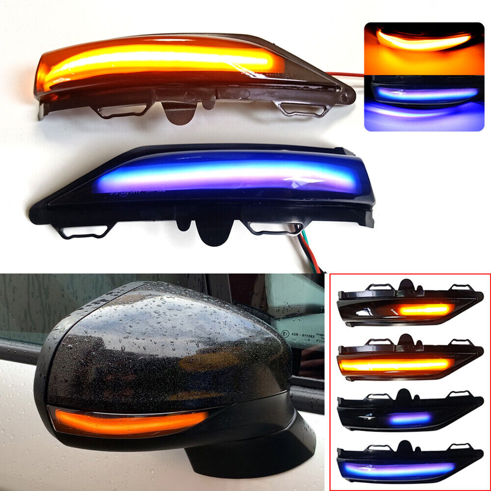 new Car LED Turn Signal Light Left and Right Side Mirror Indicator for Ford Fiesta MK8