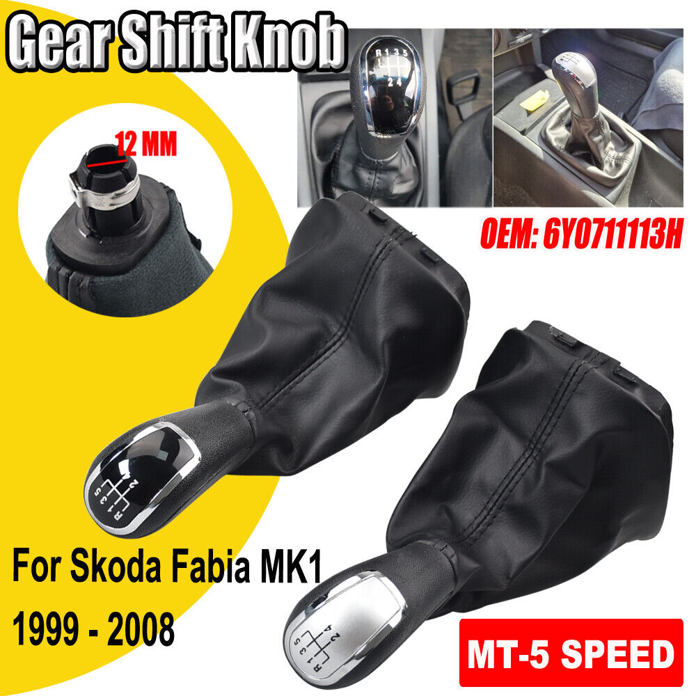 Manual 5 Speed Gear Shift Knob For Skoda Fabia MK1 1999 2000 2001 2002-2008