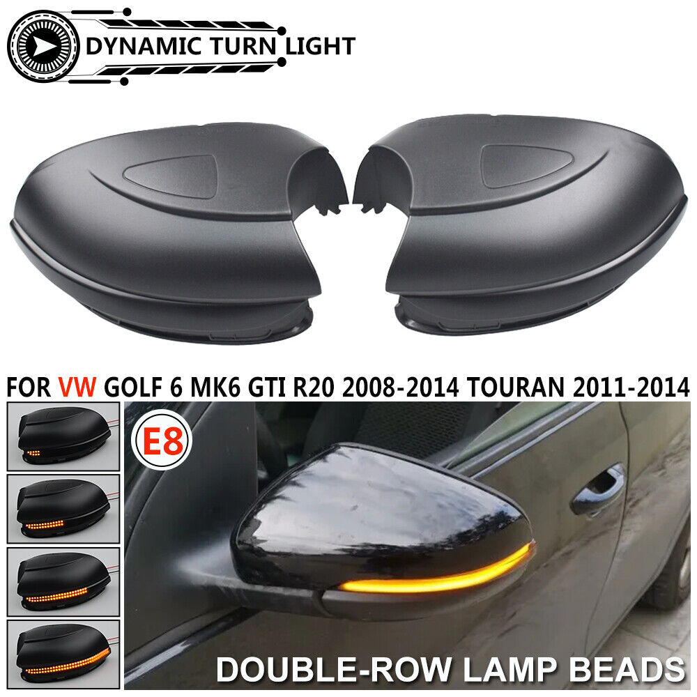 New For 2008-2014 VW Volkswagen Golf 6 Dynamic Turn Signal LED Side Light Sequential