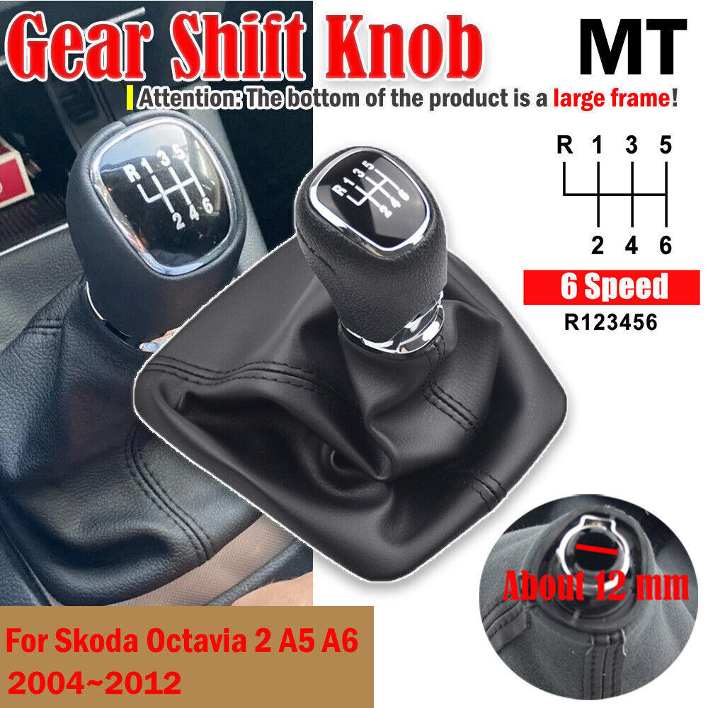 Skoda Octa 2 A5 A6 2004-2012 Manual Gear Shift Knob Lever Boot