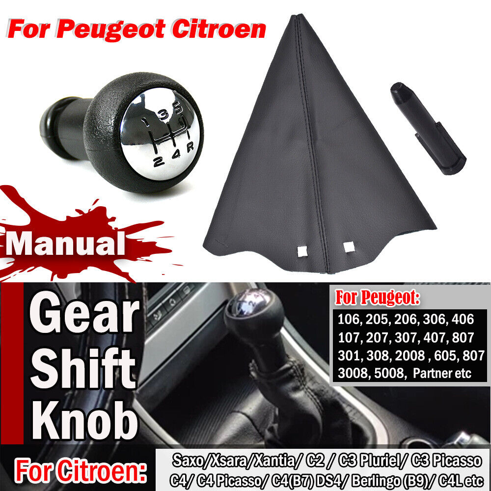 Peugeot 407 Gear Shift Knob Manual Lever Boot Cover