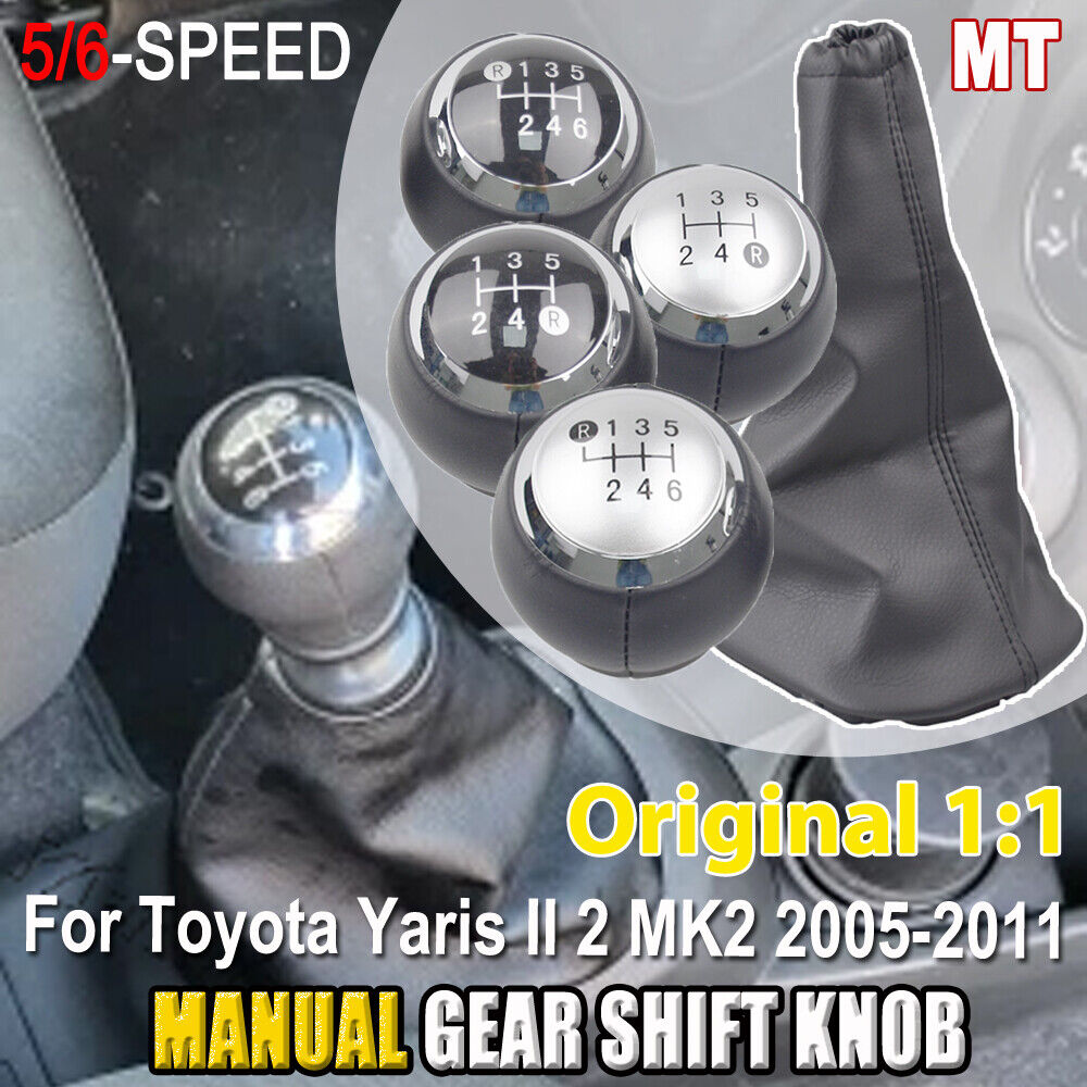 Manual Gear Shift Knob Gaiter Speed Toyota Yaris II 2 MK2 2005-2011