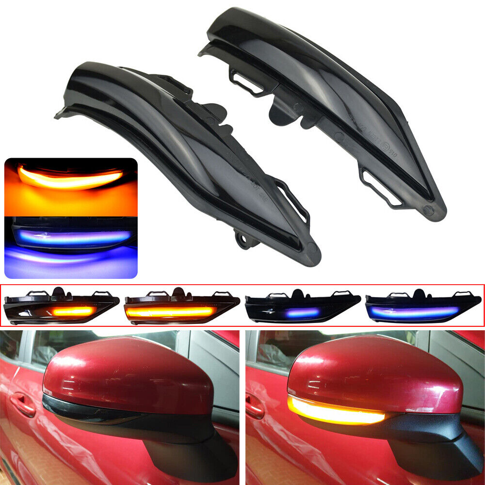 new Car LED Turn Signal Light Left and Right Side Mirror Indicator for Ford Fiesta MK8