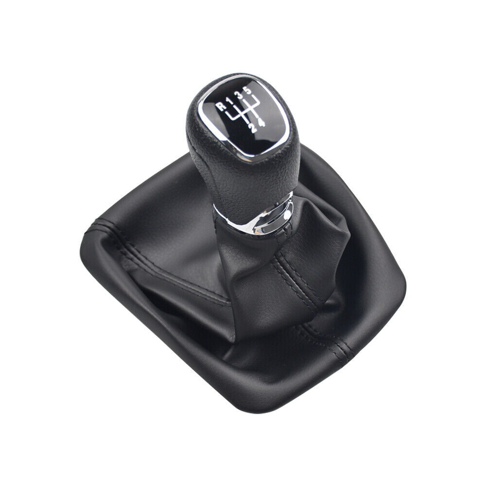 new 5 Speed Gear Shift Knob Stick Boot Gaiter Frame for 2004-2012 Skoda Octa A5