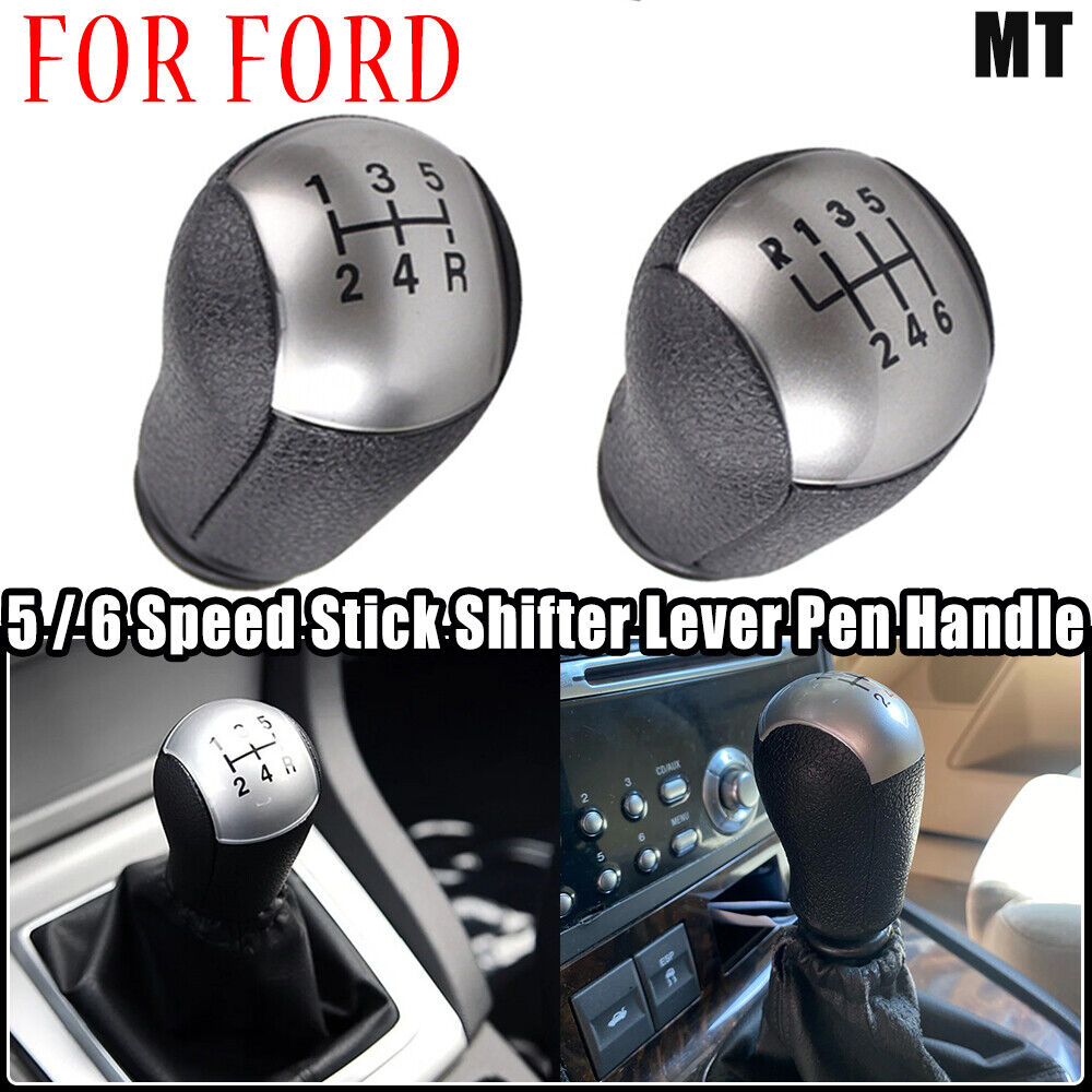 new 5 6 Speed Gear Shift Knob Fit For Ford Focus Mondeo MK3 Fiesta C-MAX Mustang