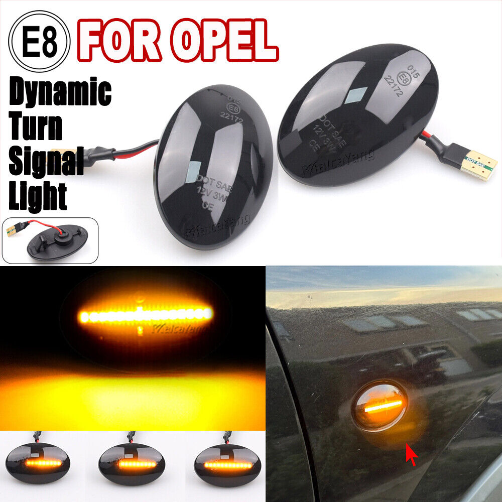 LED Front Side Marker Turn Signal Light for Pair Opel Astra F Combo B Tigra