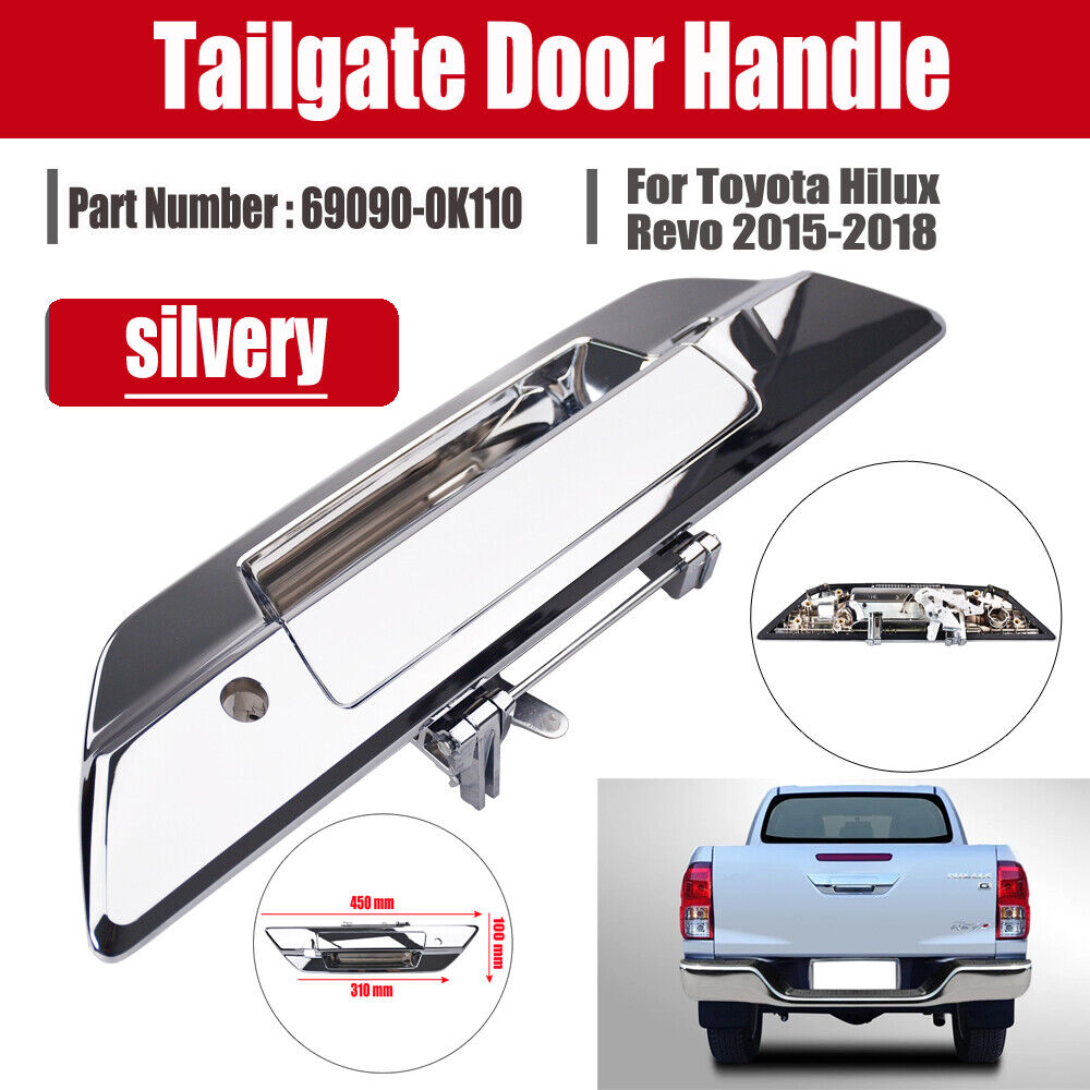 Car Tailgate Door Handle with Key Camera for 2015-2018 Toyota Hilux