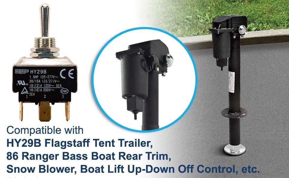 new Momentary Toggle Switch for HY29B 86 Ranger Bass Boat Rear Trim Lift Off Control