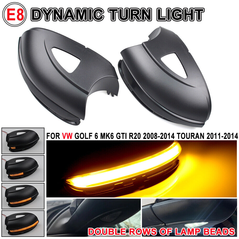 Volkswagen Golf 6 MK6 Rear Mirror Amber Turn Signal LED Lamp