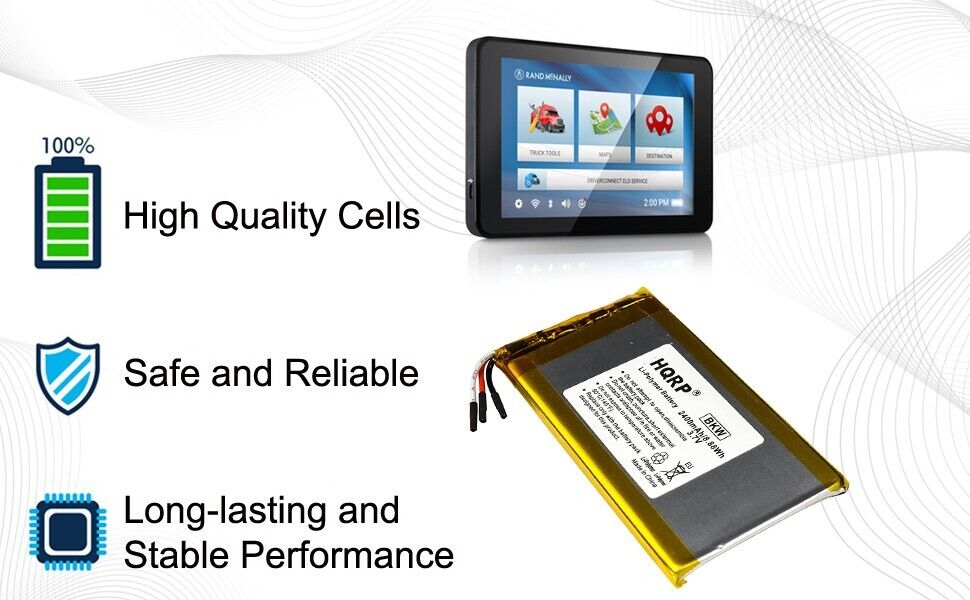 new Battery for Rand McNally TND-740 Truck GPS Navigator MLP454094 890212200-10J-G