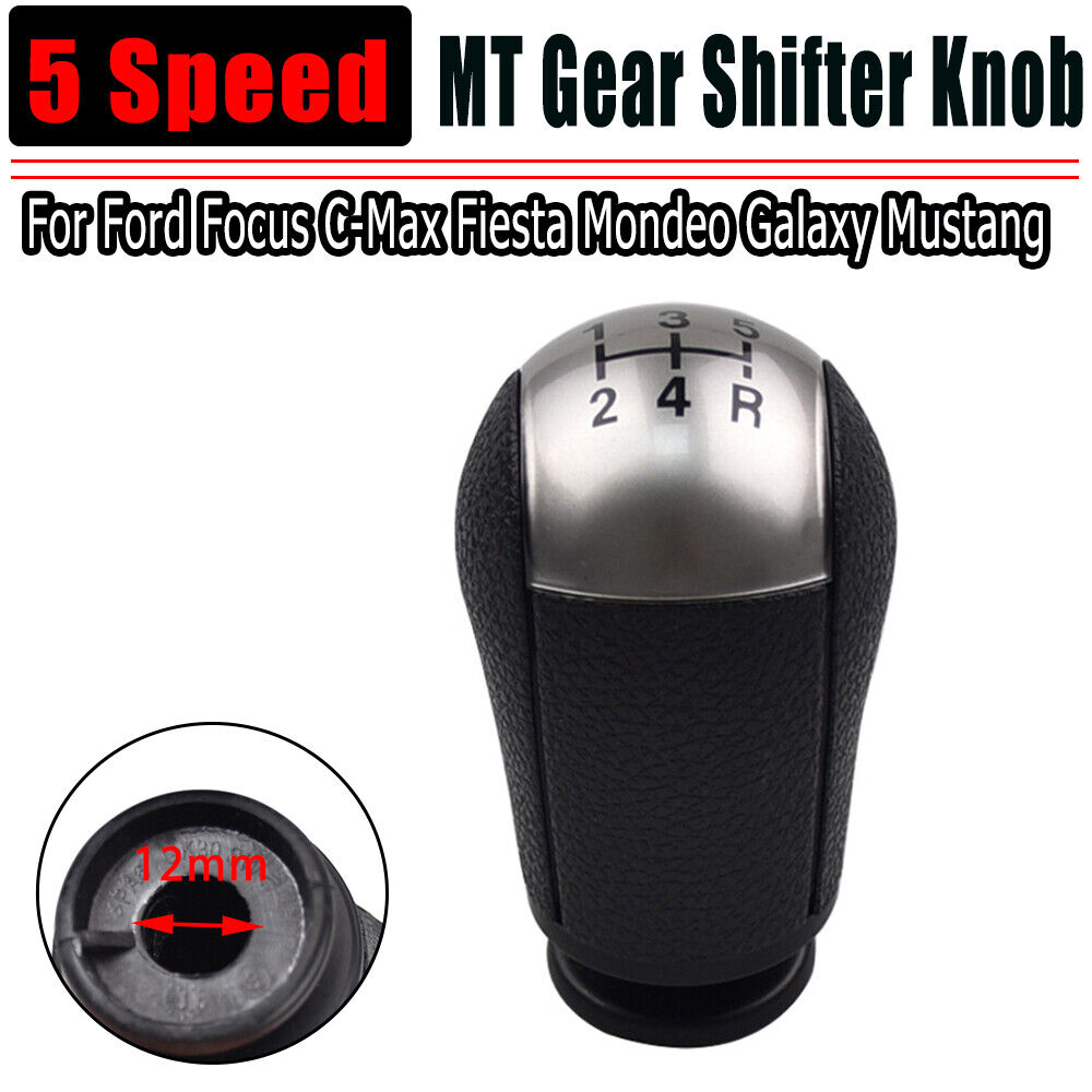 new 5 6 Speed Gear Shift Knob Fit For Ford Focus Mondeo MK3 Fiesta C-MAX Mustang