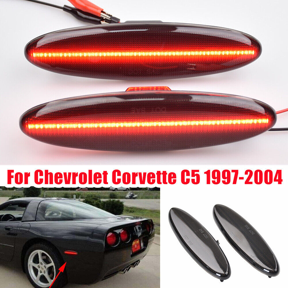 Smoked LED Rear Side Marker Light for Chevrolet Corvette C5 1997-2004