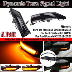 Ford Fiesta MK8 LED Side Mirror Turn Signal Light Left Right