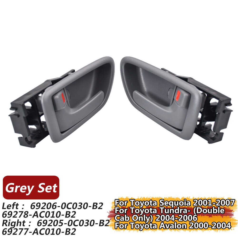 Gray L＆R Inner Inside Door Handle for Toyota Sequoia & Avalon