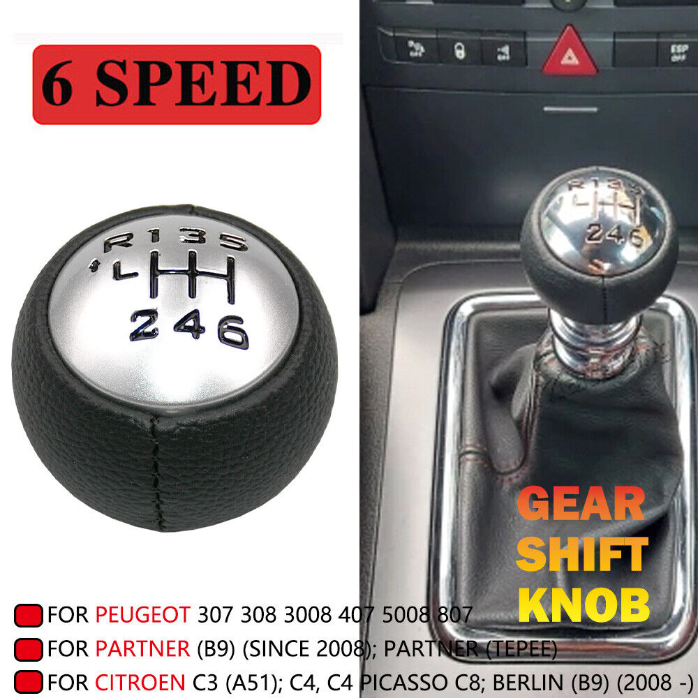 Speed Black Gear Stick Shift Knob for Peugeot 307