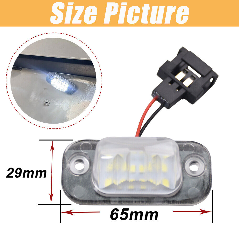 LED Number Plate Light for VW Polo Classic Variant Golf Seat