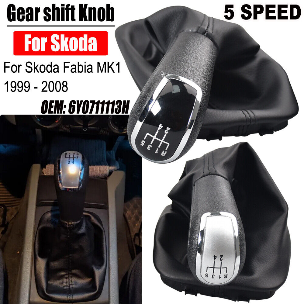 Manual 5 Speed Gear Shift Knob For Skoda Fabia MK1 1999 2000 2001 2002-2008