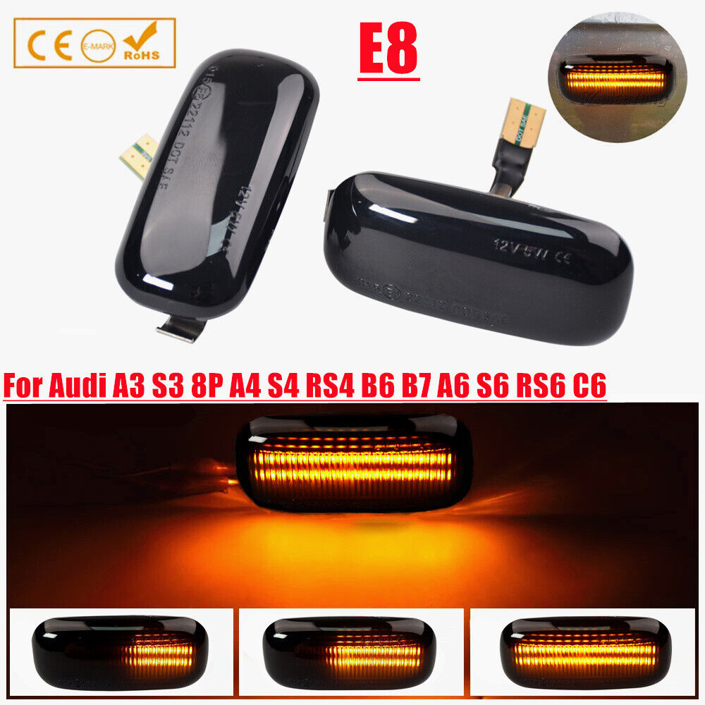 Audi A4 S4 B6 B7 A3 S3 8P RS4 Dynamic Blinker Side Marker Light LED