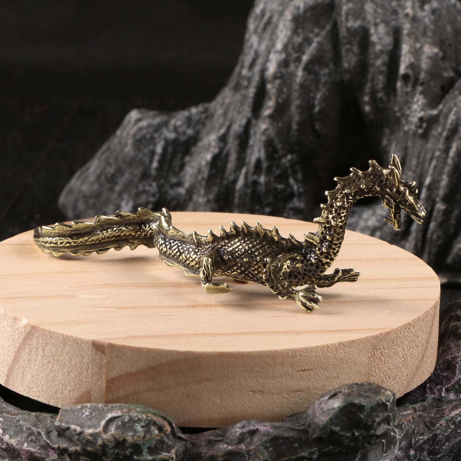 Brass Dragon Statue Animal Statue Toy Home Office Decor