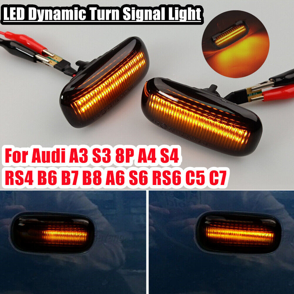 Audi A4 S4 B6 B7 A3 S3 8P RS4 Dynamic Blinker Side Marker Light LED