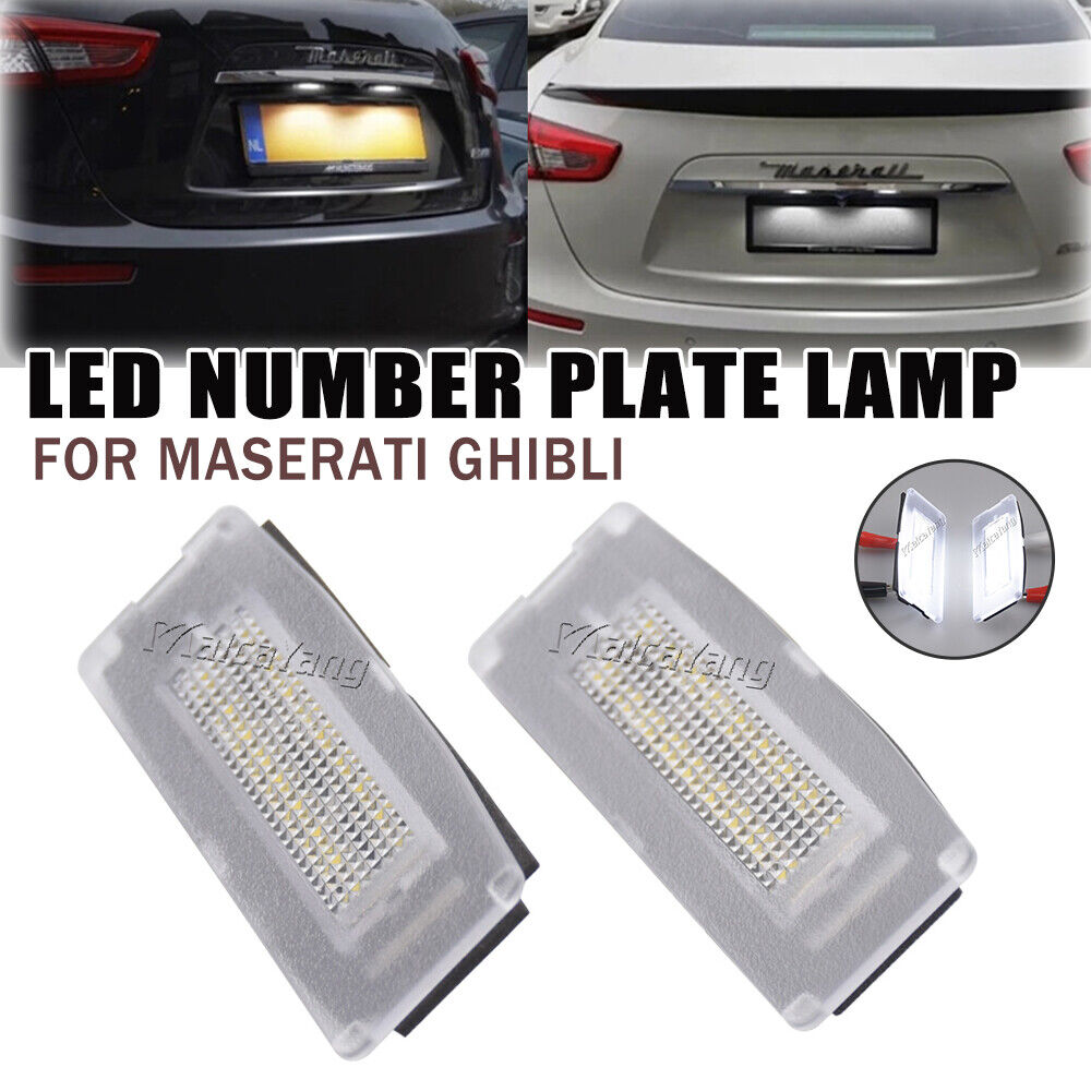 Maserati Ghibli M157 LED License Plate Light Tag Lamp 2014-2020