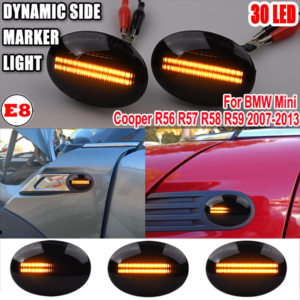 Mini Cooper R57 R58 LED Side Turn Signal Side Marker Amber Lights